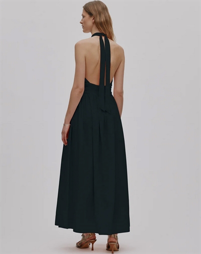 Rabens Saloner - Izette Poplin Halter Kjole - Black 